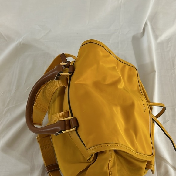 Tory Burch Mustard Yellow Nylon Leather Backpack - Picture 7 of 15
